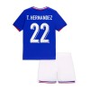 Original Trikotsatz Frankreich T. Hernandez 22 Heimtrikot EURO 2024 Für Kinder